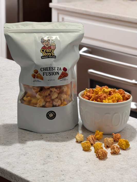 Popcorn meets pizza — flavor chaos achieved