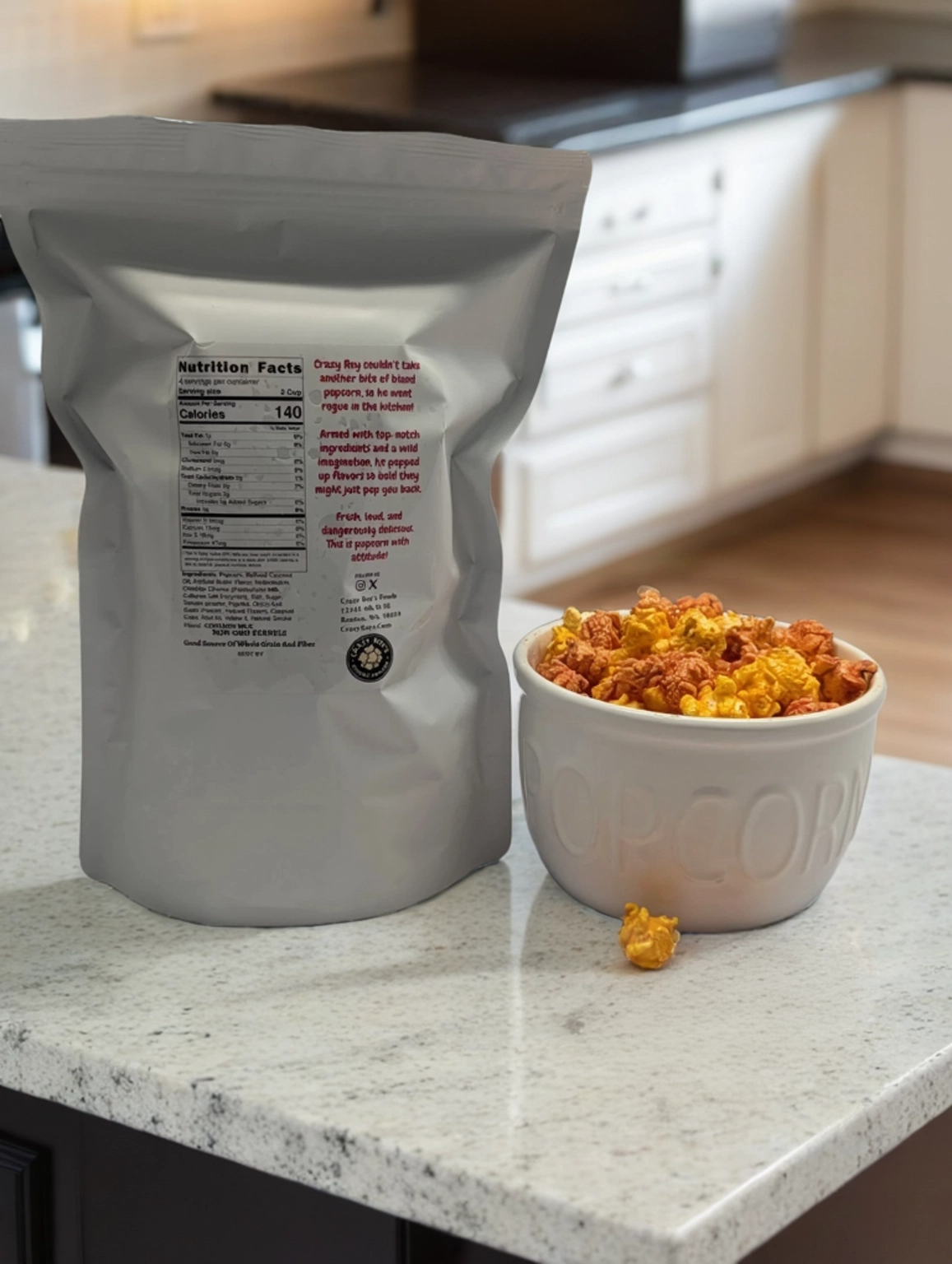 Popcorn meets pizza — flavor chaos achieved