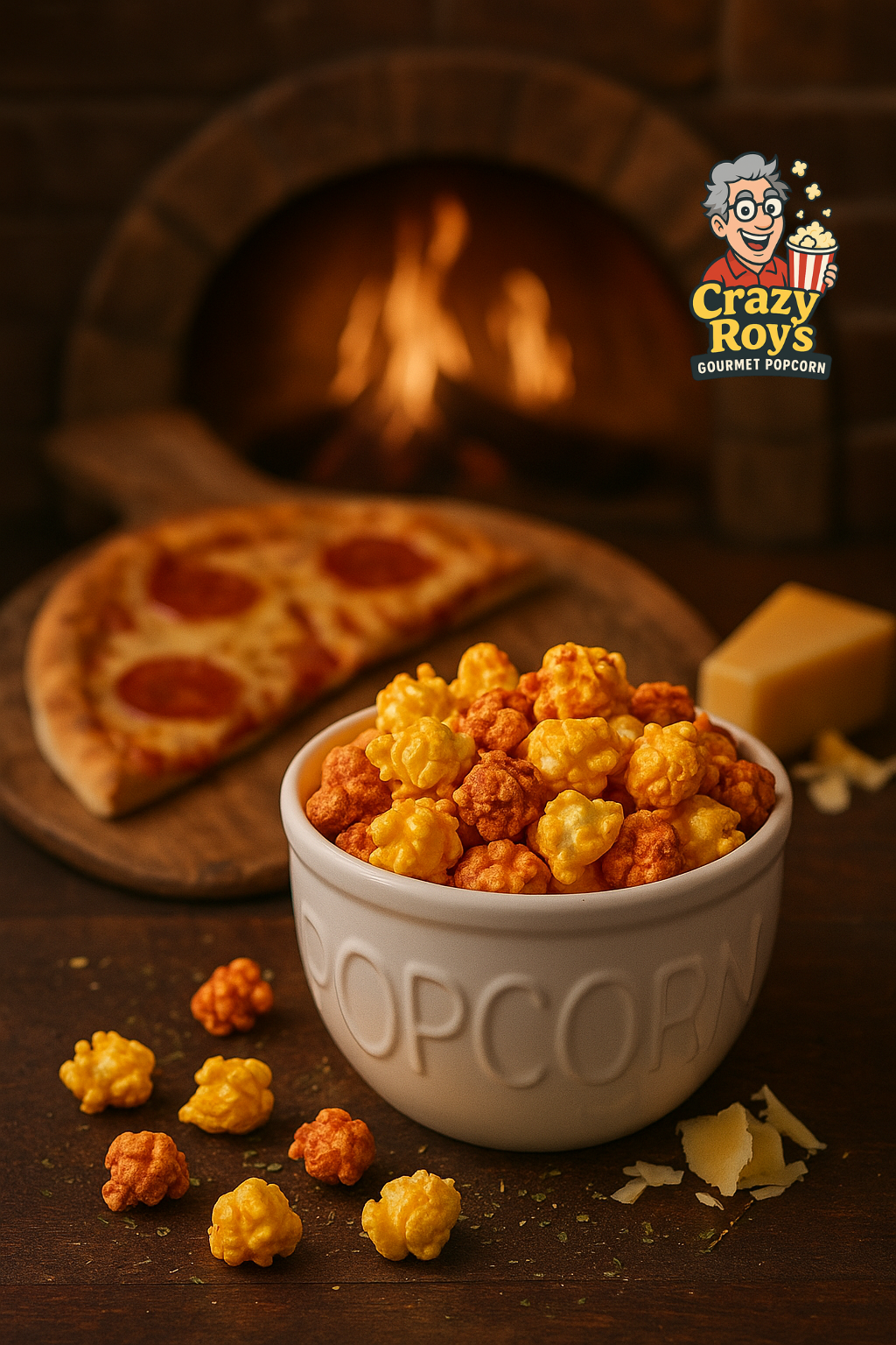 Popcorn meets pizza — flavor chaos achieved