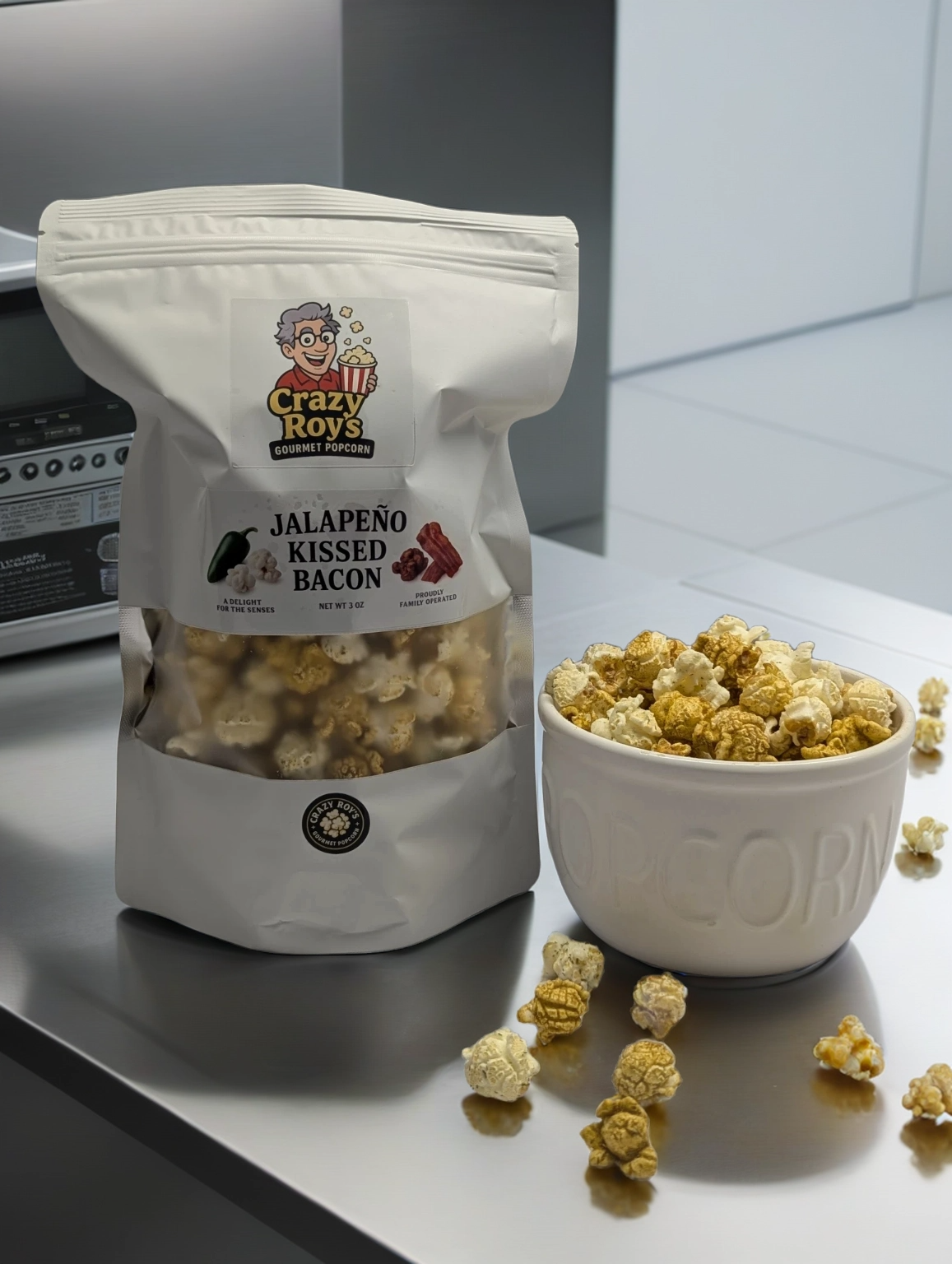 Smoky bacon meets a spicy kiss.